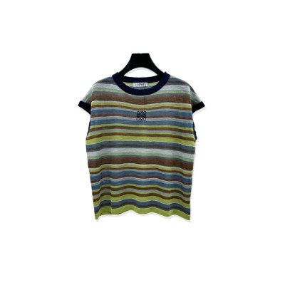LOWE STRIPED KNIT VEST